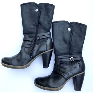 Josef Seibel Mid Calf Heeled Boots Size 9.5